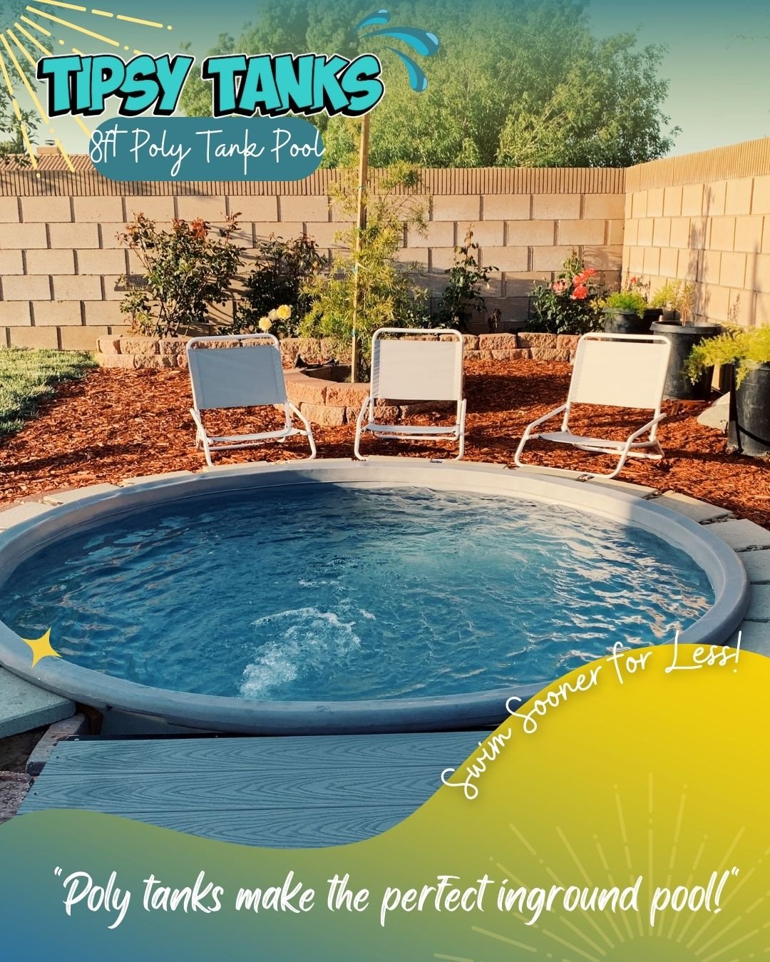 8ft Poly Stock Tank Pool Package — Tipsy Tanks :: Beat the summer heat with  the highest quality metal stock tanks on the market :: Stock Tank Pools