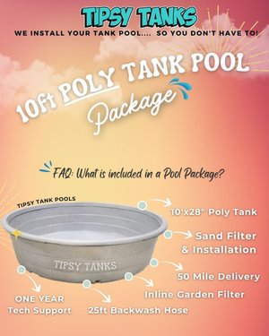 10ft Poly Stock Tank Pool Package — Tipsy Tanks :: Beat the summer heat  with the highest quality metal stock tanks on the market :: Stock Tank Pools  California + Stock Tanks