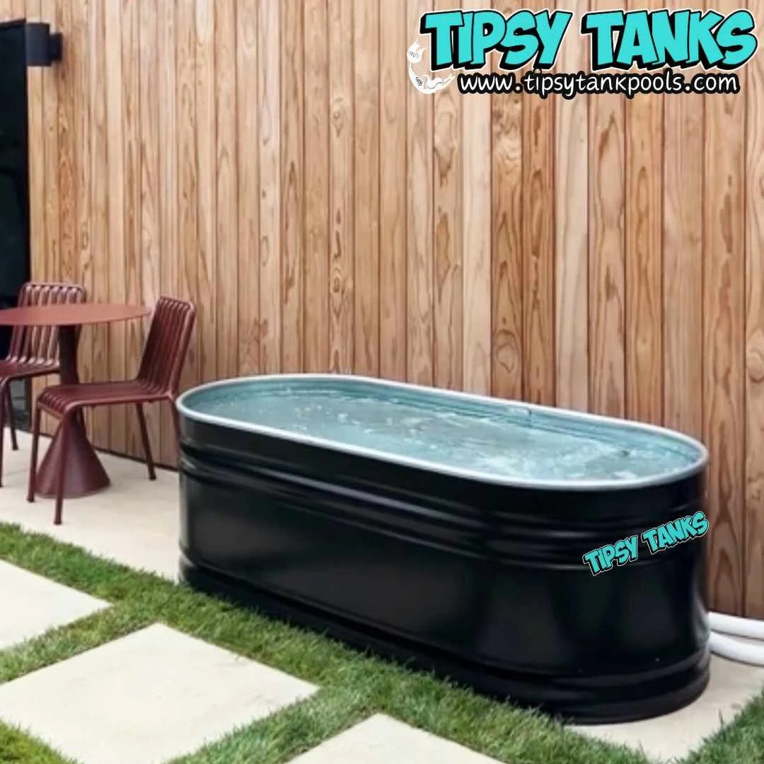 Modern Plunge Pools in California for sale + California stock tank tubs + Arizona stock tank oval tubs by Tipsy Tanks
