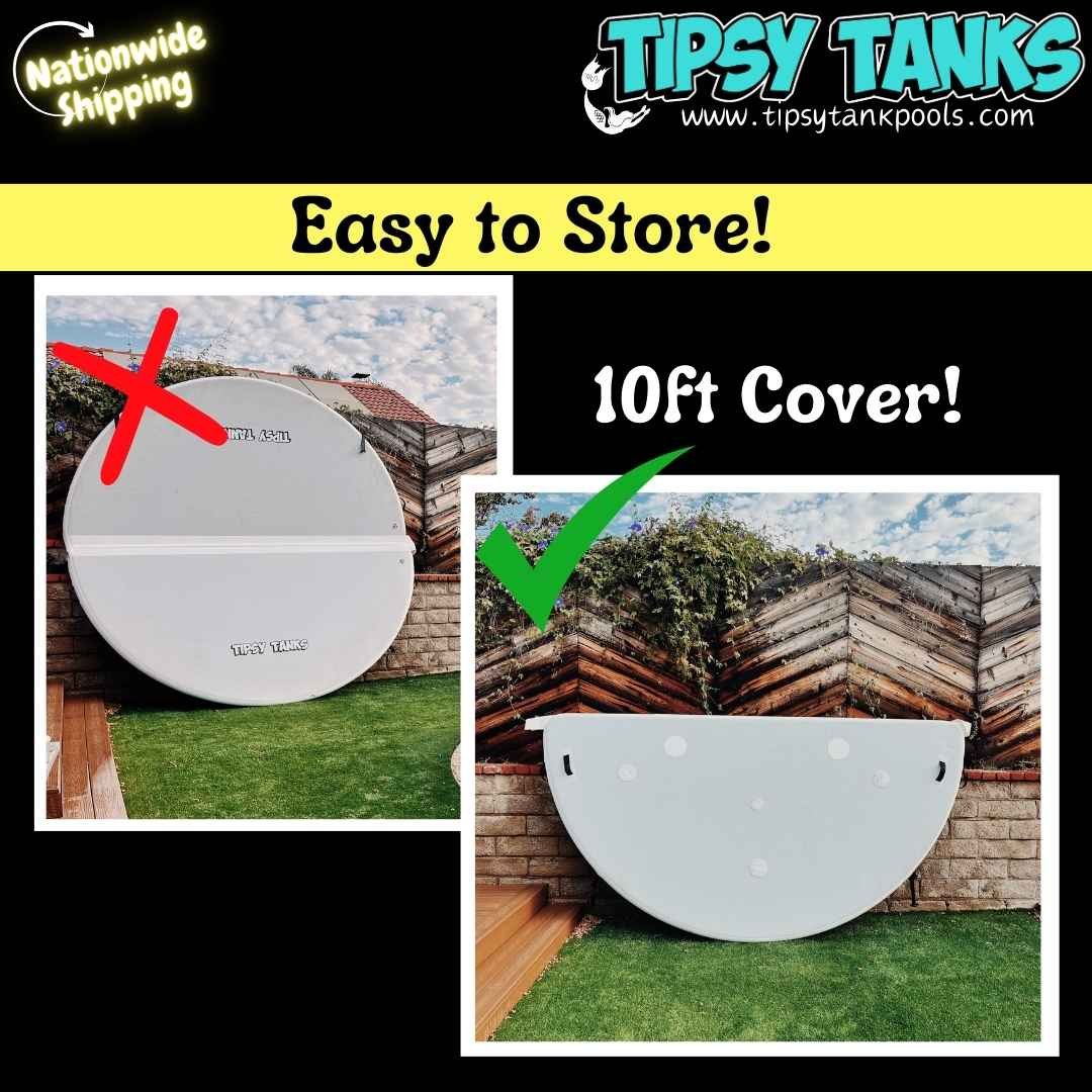 Foldable Stock Tank Pool Covers by Tipsy Tanks