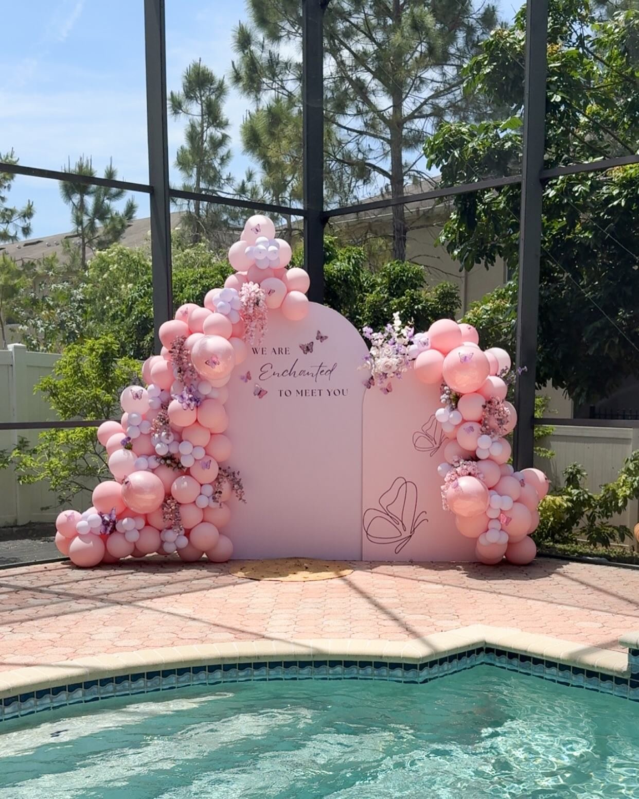 💜🦋We are enchanted to meet you🦋💜
.
.
.
.
.
.
.
.
Baby shower backdrop | Baby Shower balloon decor | baby shower decorations | Tampa Balloons | Enchanted to meet you shower | Girl Baby Shower | Whimsical Baby Shower