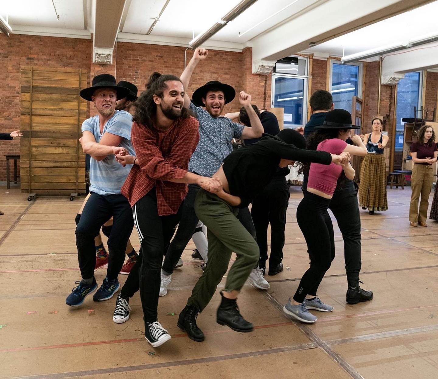 It&rsquo;s the last week of this season of @fiddlerbroadway! Ah! Where did the time go! Throwing it back to rehearsals with all these wonderful humans who have become my second family. 8 shows left 💛💜