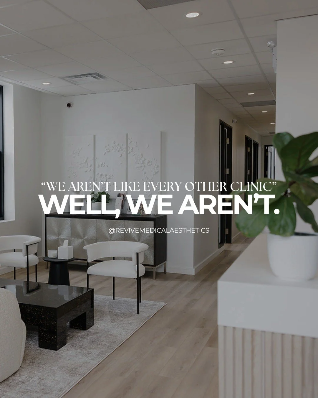 "We aren't like every other clinic", and that's true for us at Revive.

Being in an industry that can fall back on trends and sometimes focuses on "more" instead of "better", we make intentional decisions to be the type 