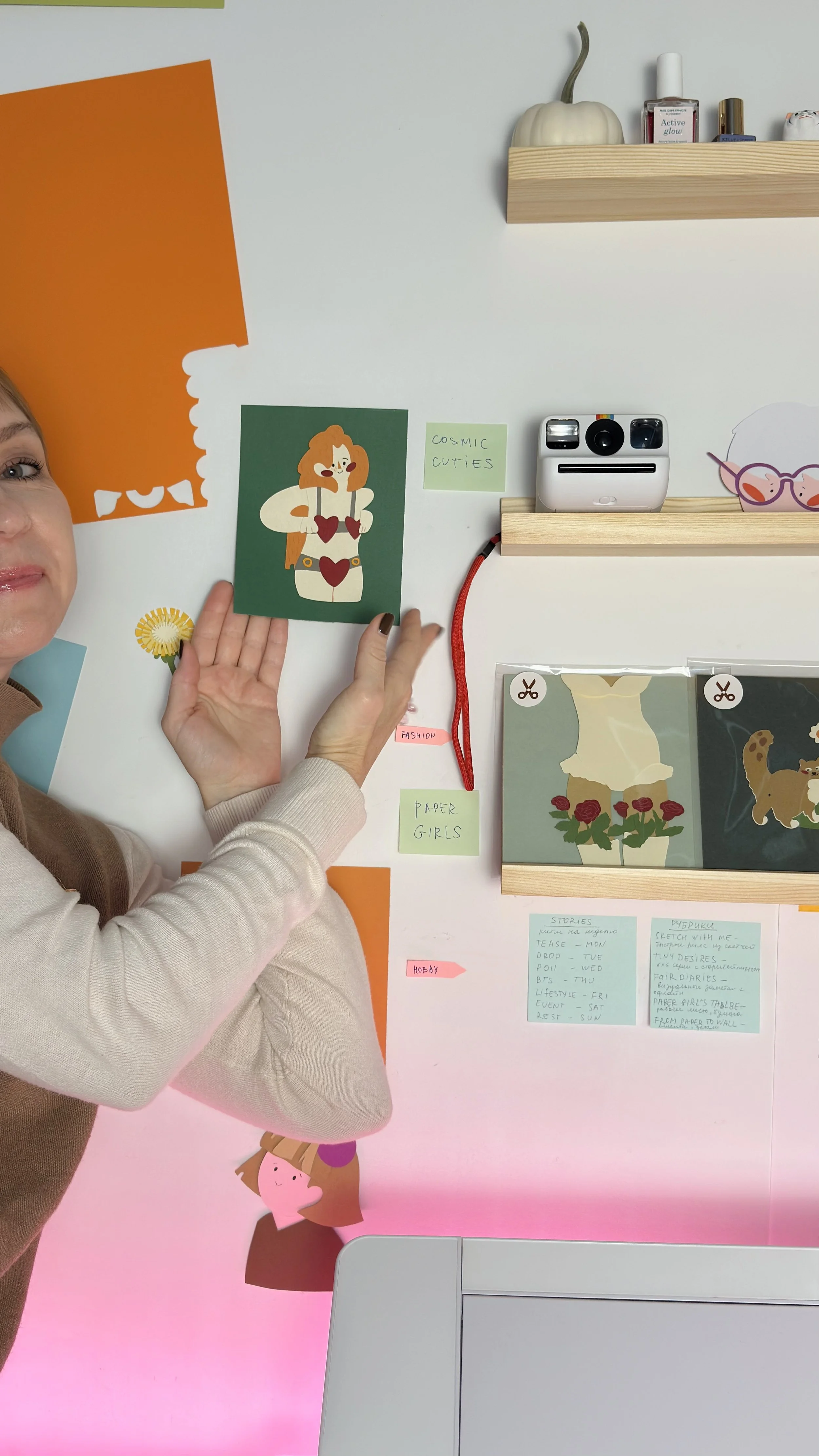 paper collage artist studio