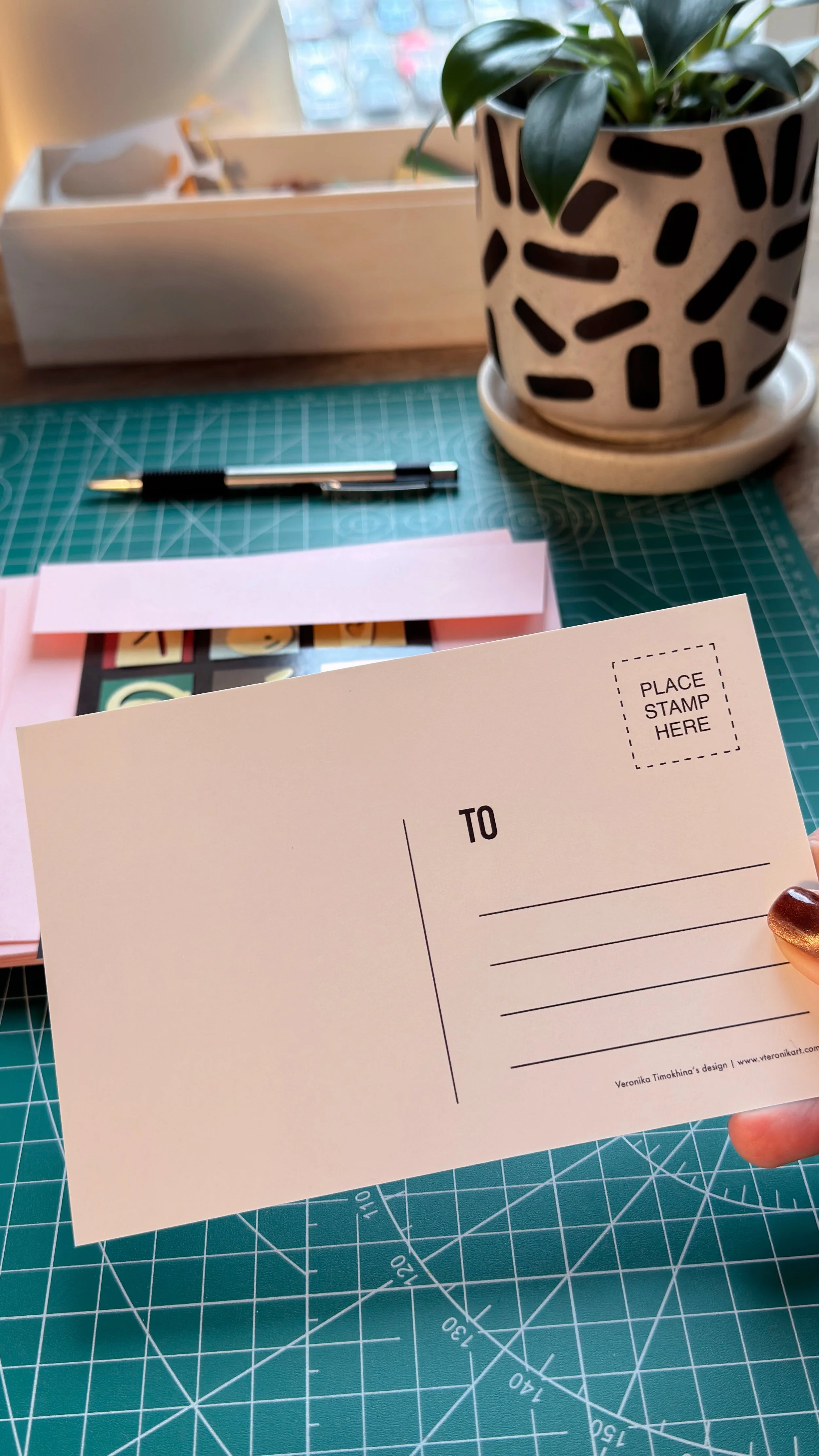 postcard Holly Jolly