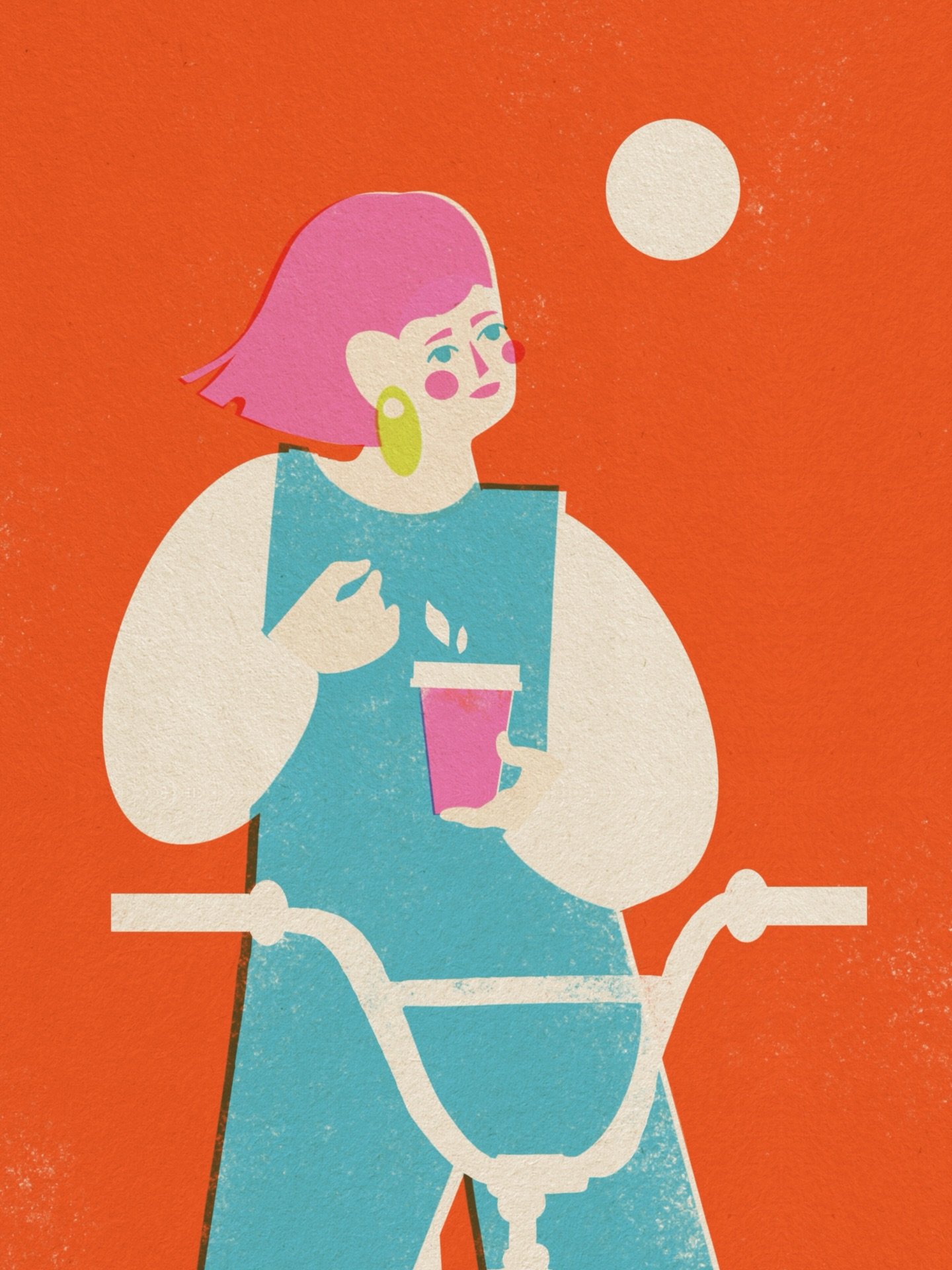 coffee, bike 🚲 and good vibes only so,

this is piece literally the energy of my website&rsquo;s hero banner, and it is all about that city flow, finding joy in the little things, and carving out that essential Me-Time in busy world
this work is the