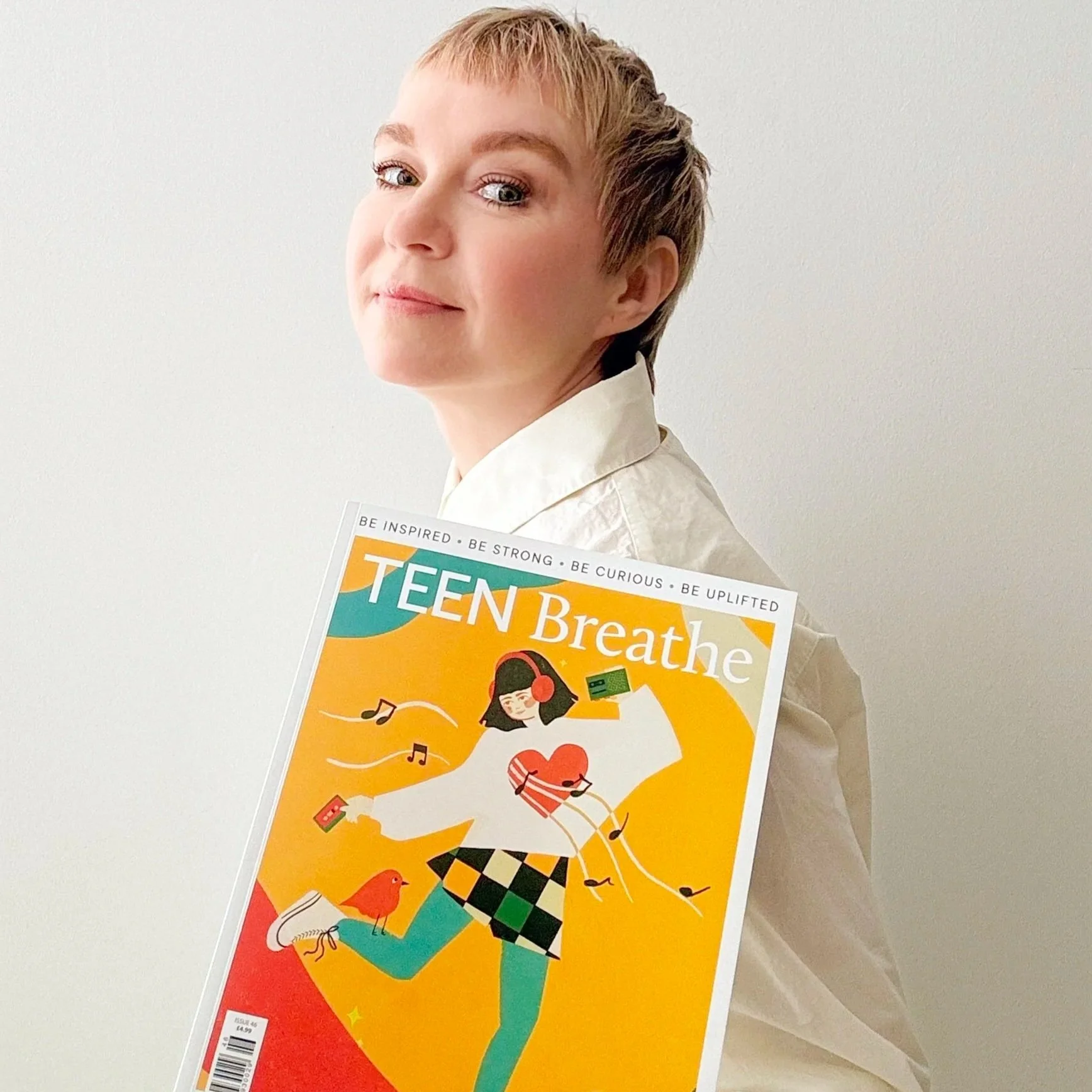 Veronika Timokhina illustrator holding Teen Breathe magazine cover Issue 46, Cincinnati Ohio