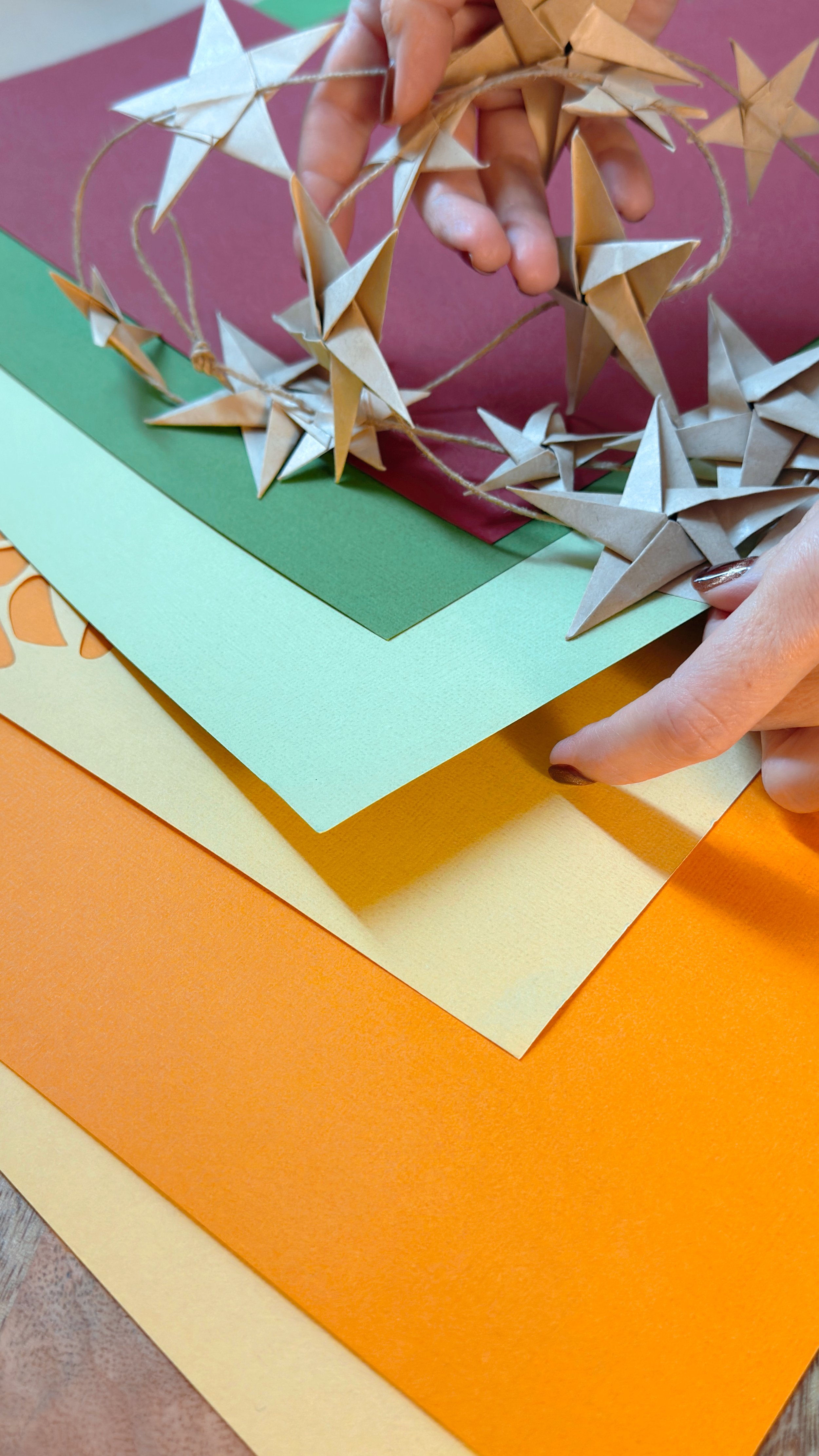 Hand-cut paper collage of [subject/character], layered paper textures, soft color palette, created by Veronika Timokhina.