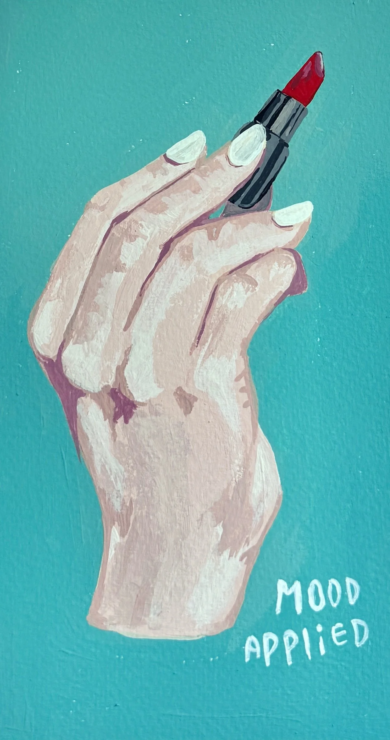 By Your Side illustration by Veronika Timokhina, showing a woman in a pink dress walking with a white dog on a green background — vteronikart studio, Cincinnati