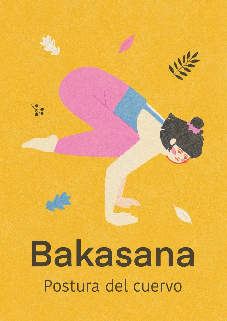 Bakasana pose, yoga girls for Mercilona