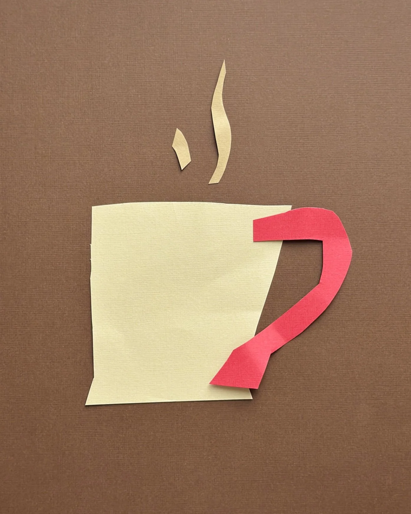 Hand-cut paper collage artwork by contemporary paper artist, featuring minimalist compositions made from layered colored paper