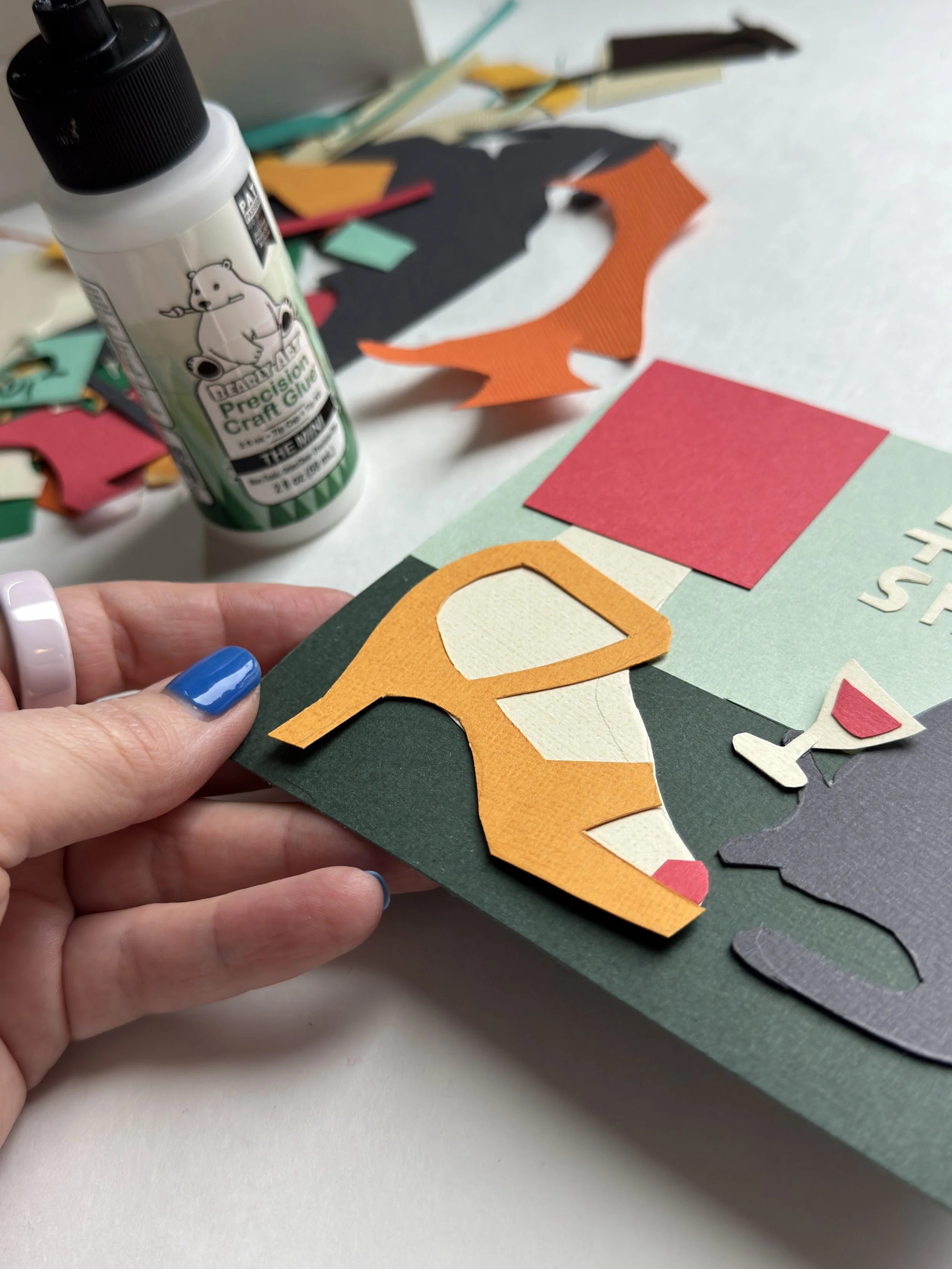 handmade paper-cut illustration design for Veronika Timokhina's collection of art prints, collages, commissions and projects