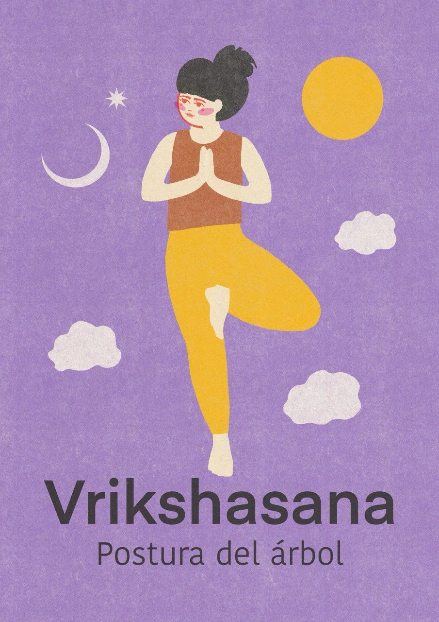 Vrikshasana pose, yoga girls for Mercilona