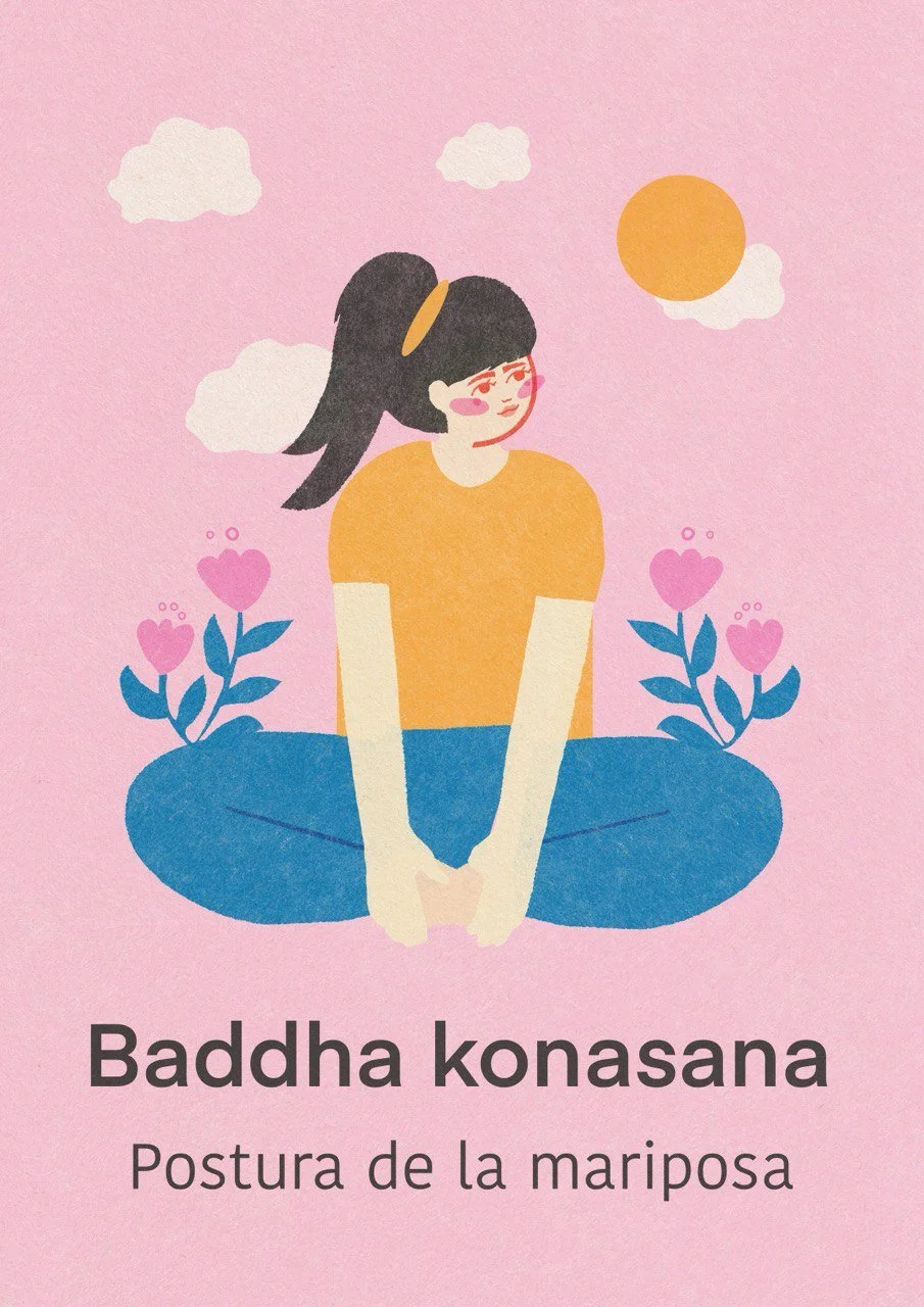 Baddha konasana pose, yoga girls for Mercilona