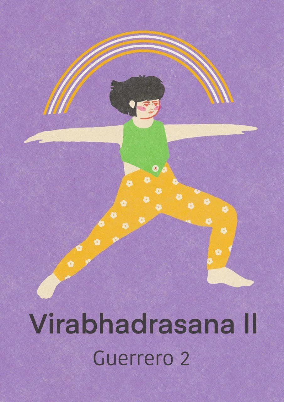 Virabhadrasana II pose, yoga girls for Mercilona