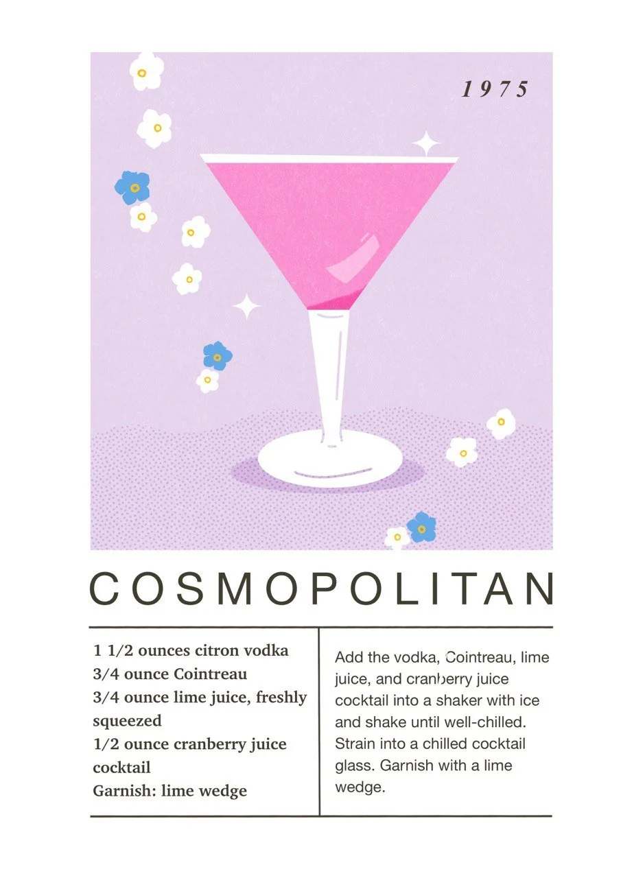 Cosmopolitan cocktail for Mercilona