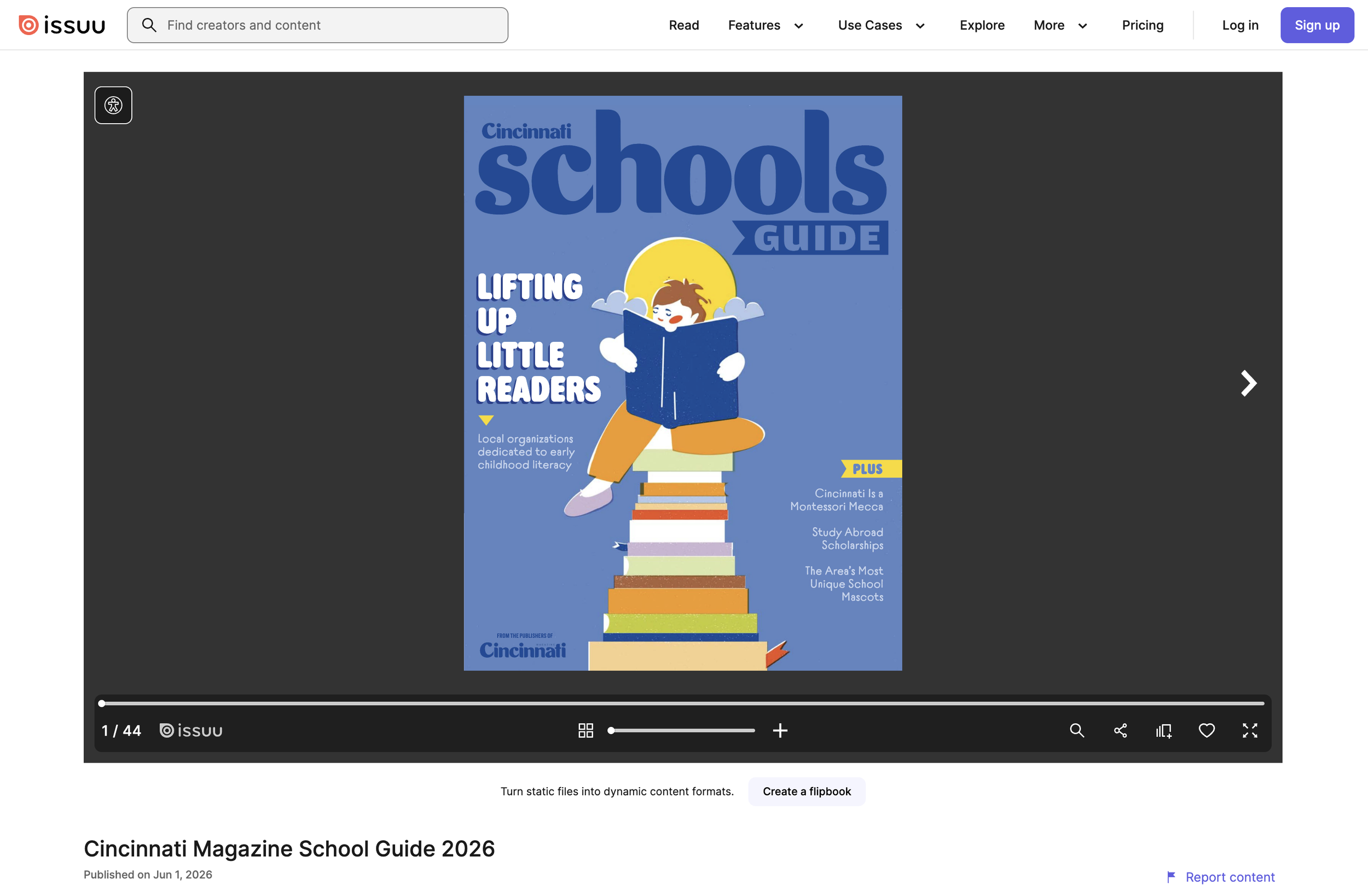Cincinnati Schools Guide 2026 magazine cover illustration by Veronika Timokhina screenshot from website Cincinnati Magazine