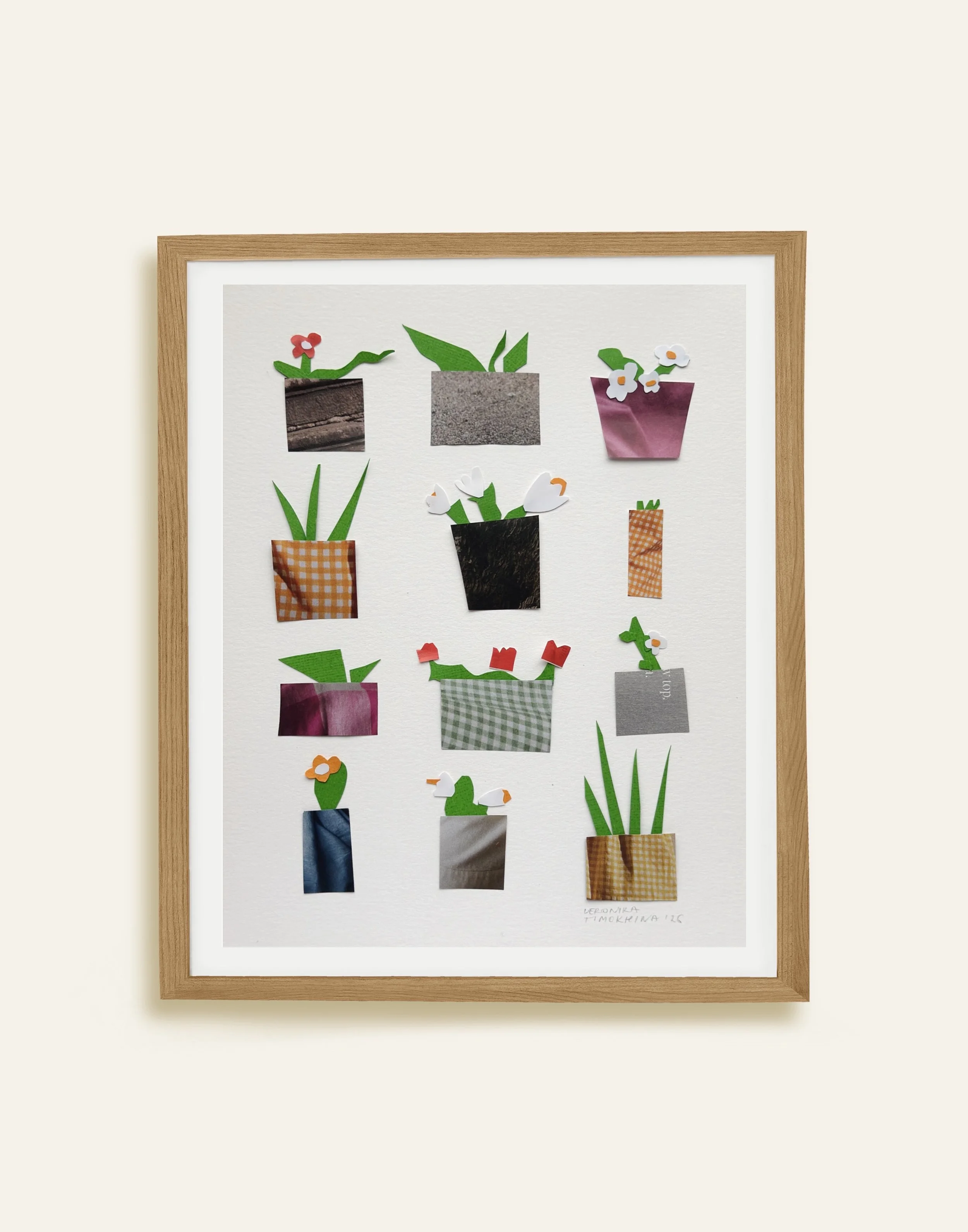 Cute little flowers framed artwork, home plants and flower lovers