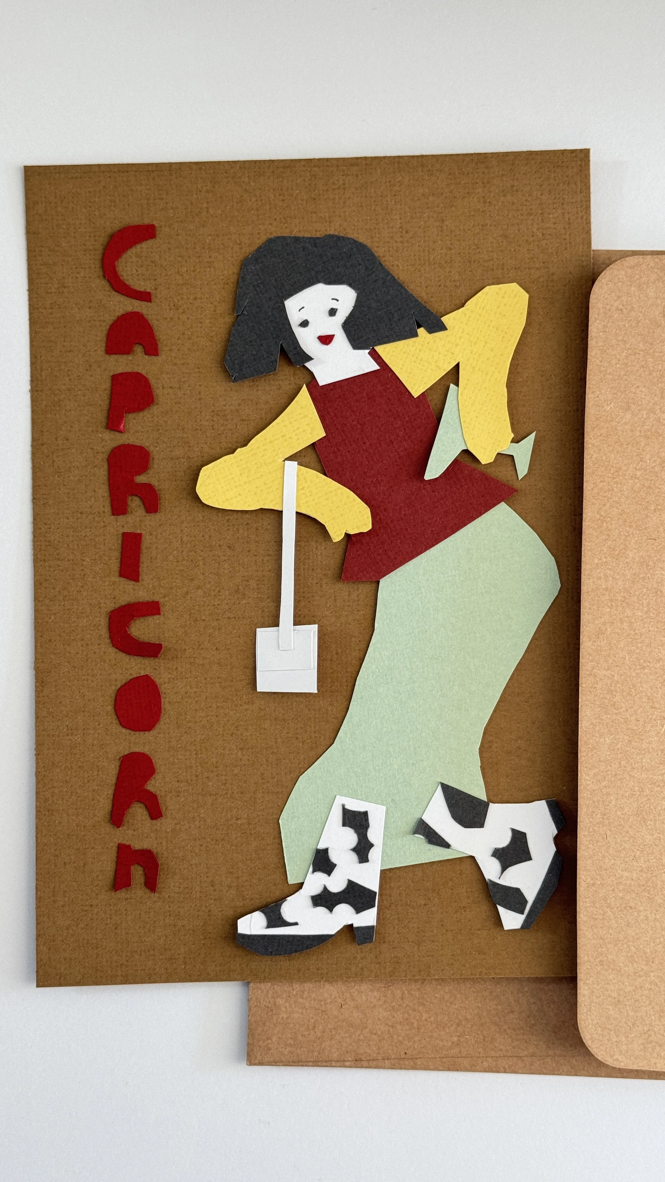 Paper scraps from the process of creating a Capricorn hand-cut collage