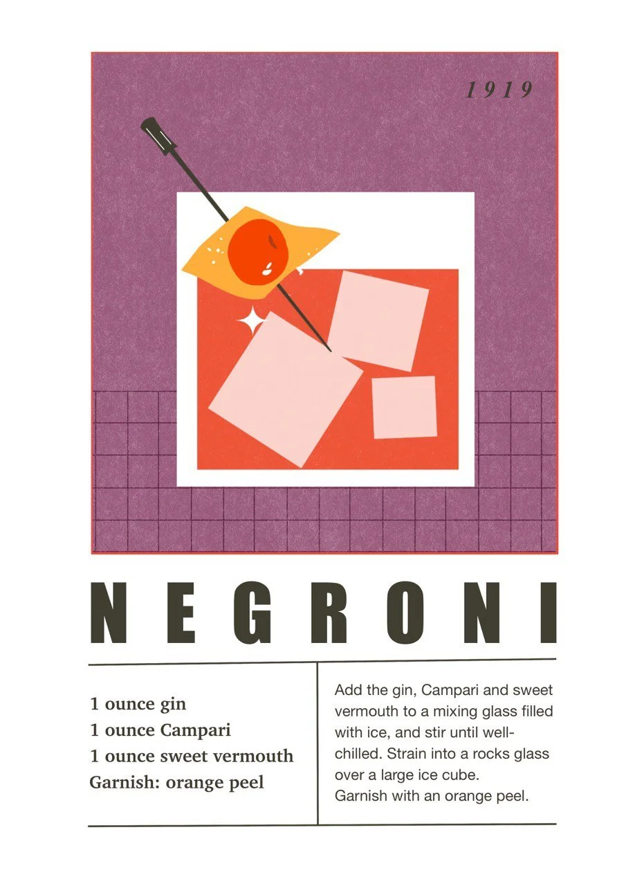 Negroni cocktail for Mercilona