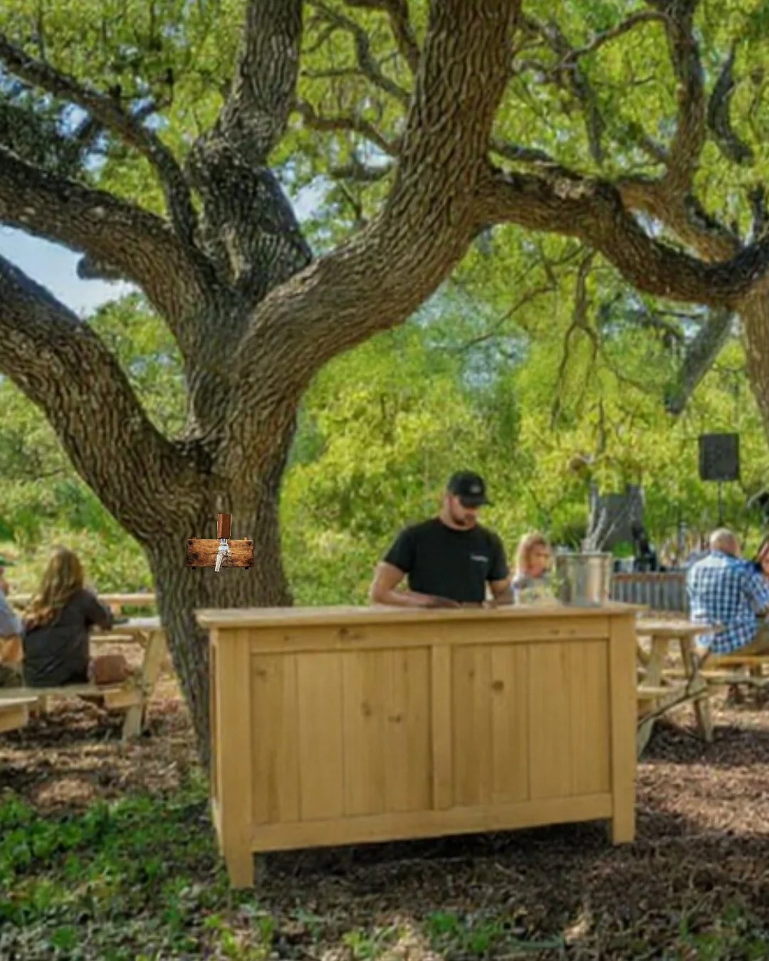 🌳TREE TAP in the beer garden! 

After a few years of experimentation, we&rsquo;ve successfully hollowed a small number of our live oaks to age beer in!  We'll now pouring a limited oak-tree-conditioned beer directly from the trees in the Beer Garden