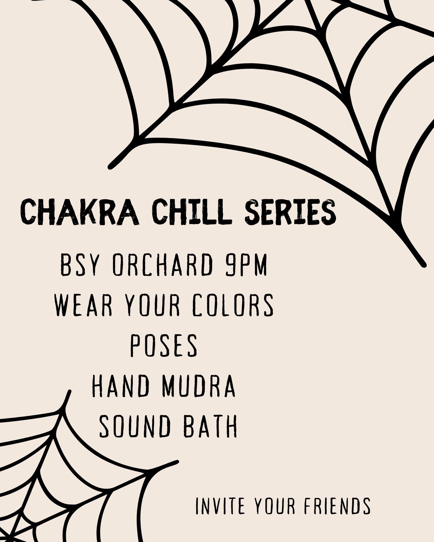 Happy Halloween! Starting tonight at 9PM @blackswanyogaaustin 

Chakra Chill Series
We'll briefly go over each chakra along with supporting poses, hand mudras and Sound bath at the end. Wear or bring anything that represents the color we go over star