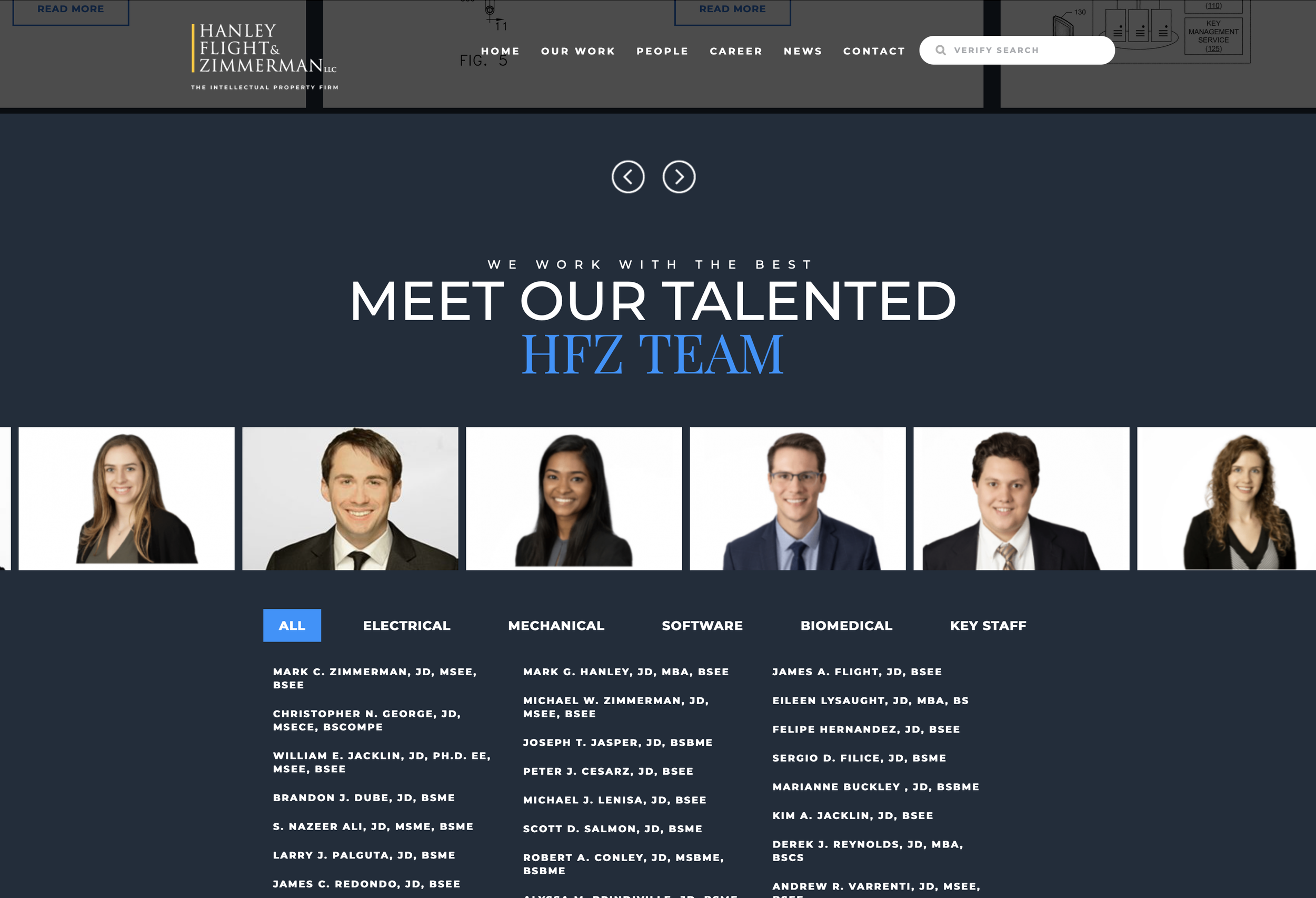 headshots of the staff of attorneys who practice patent law