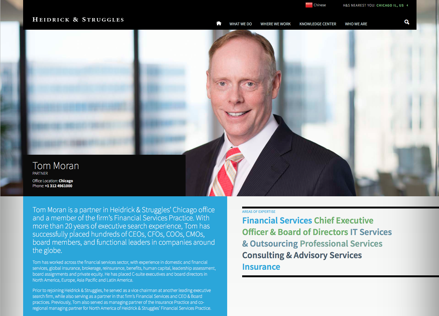 executive headshot for the website of a finance company