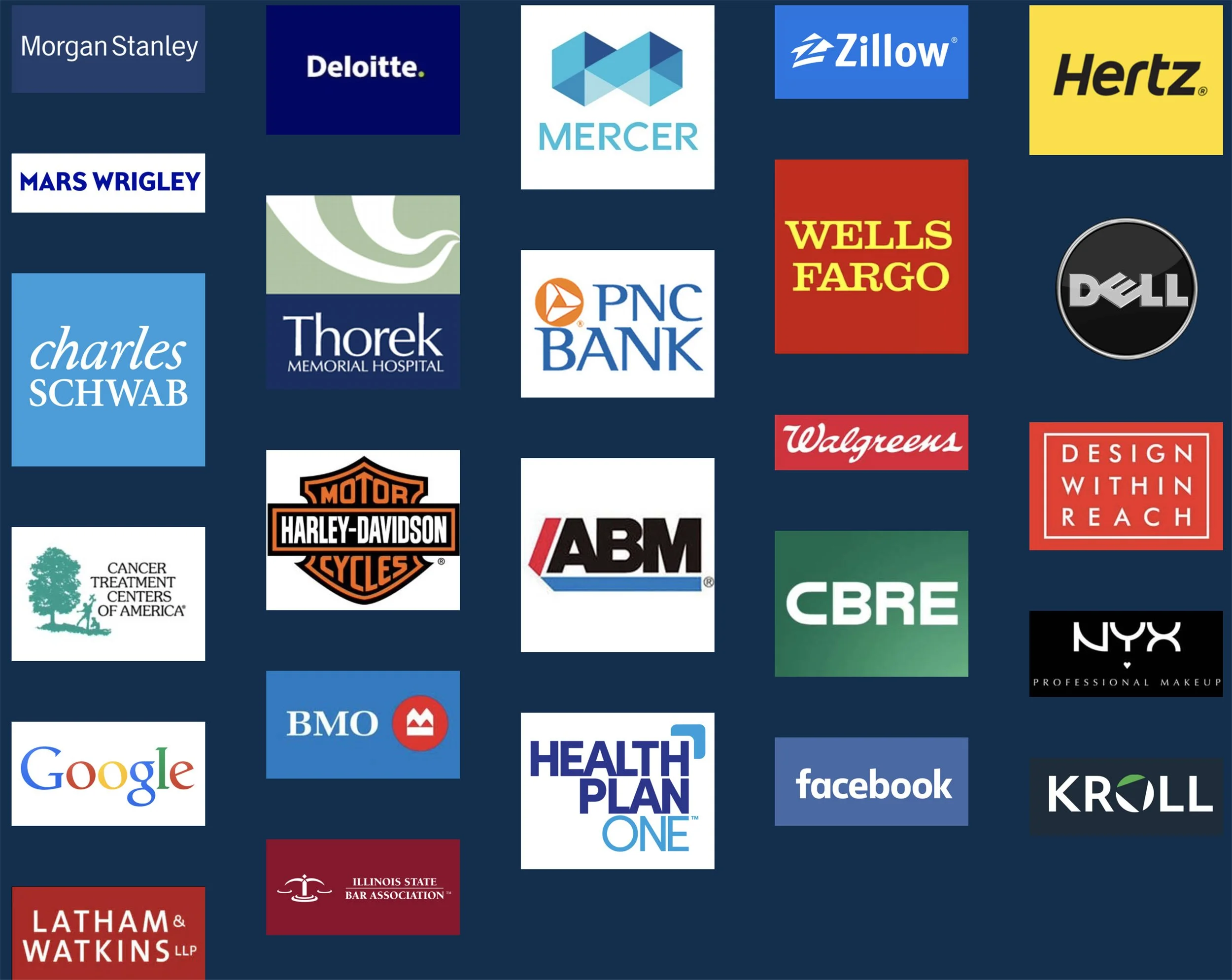 Chicago corporate headshot portrait photography clients