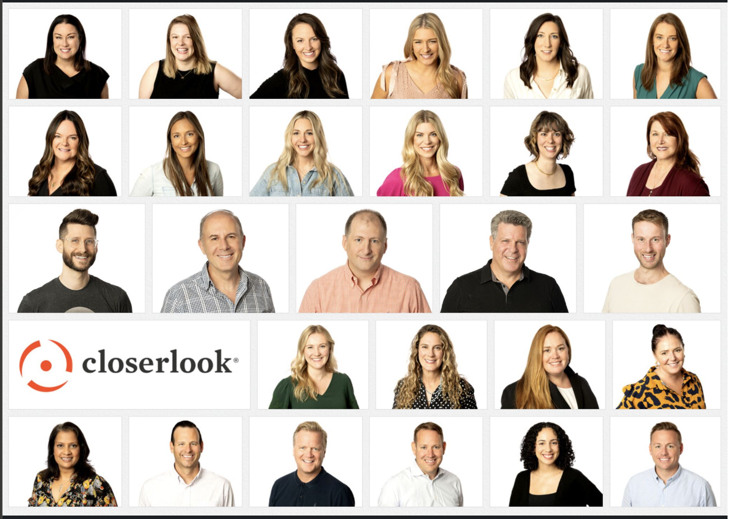 Chicago professional headshots on a white backdrop for a health care marketing firm by a top professional female photographer