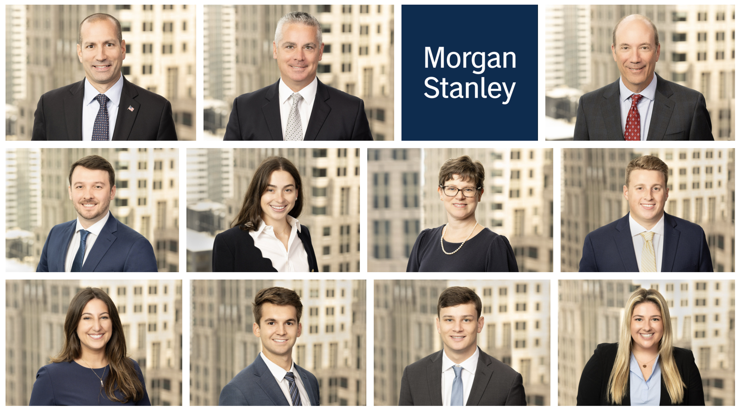 Chicago headshot photography at an accounting firm with a blurred background in the office environment