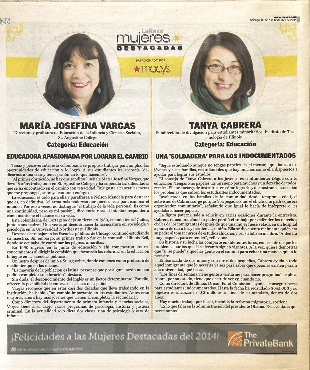 headshots for a local Chicago Hispanic newspaper about a story for a non-profit