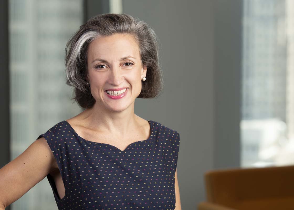 business headshot of a professional woman in Chicago 