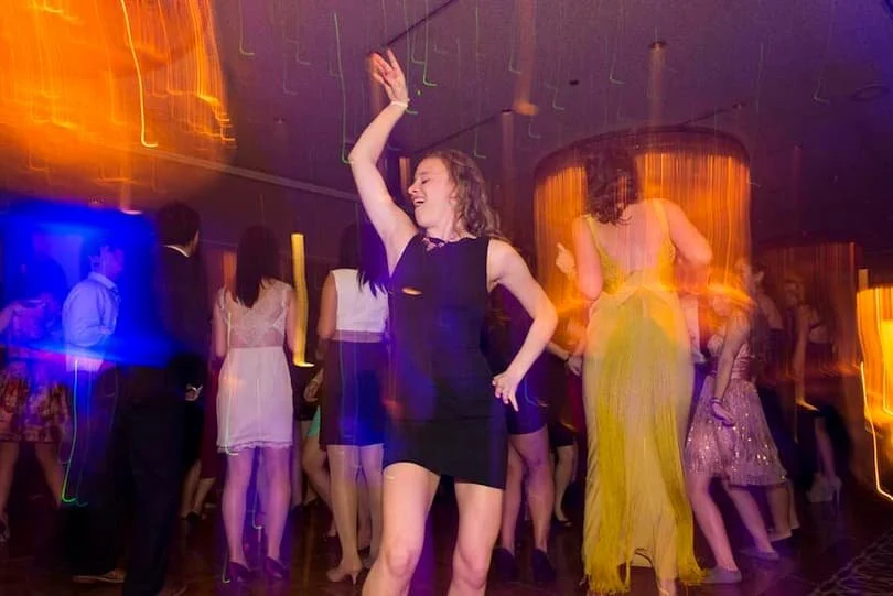 Woman at a party dancing