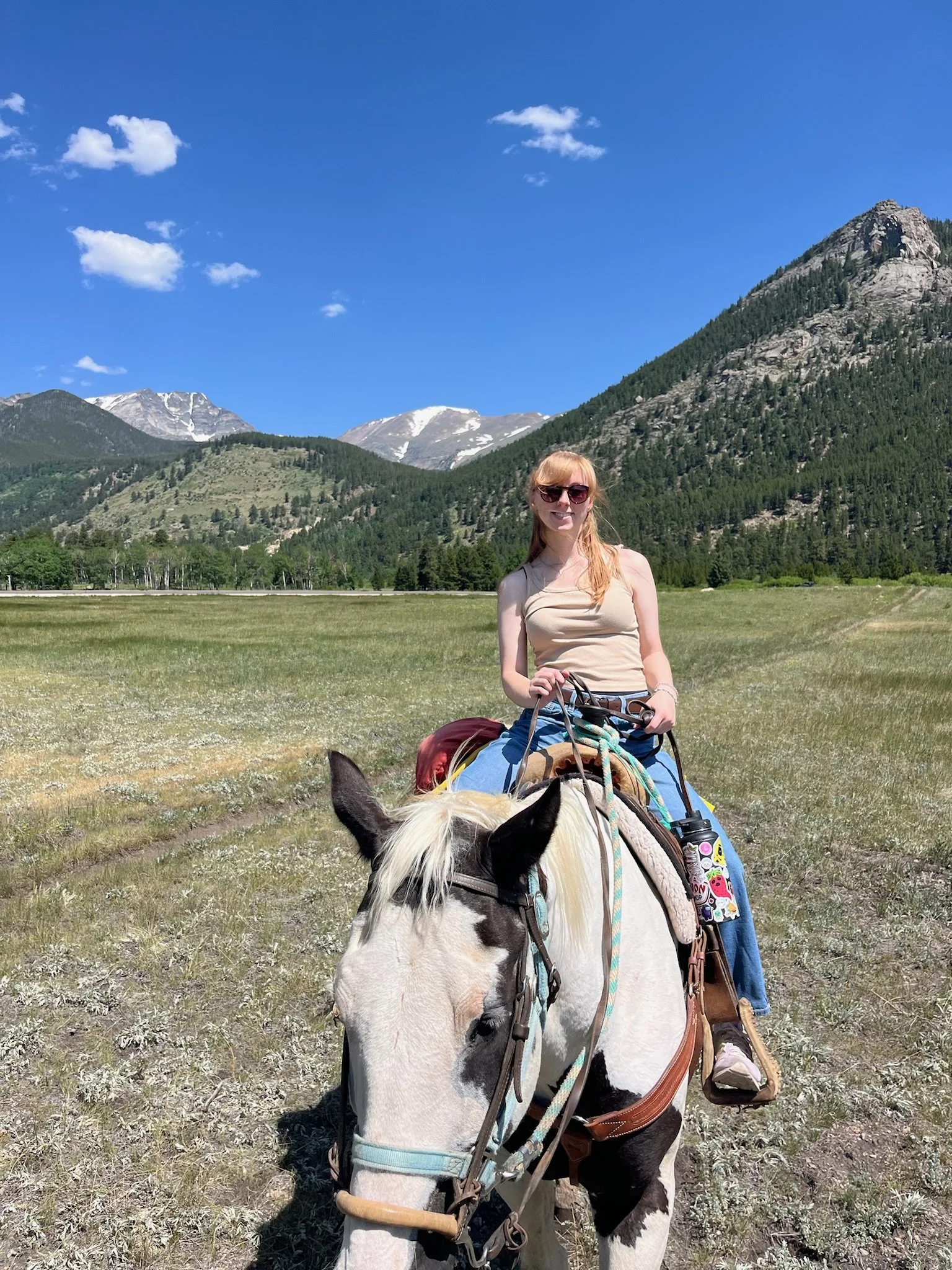 Photo of me on a horse in the Rocky Mountains