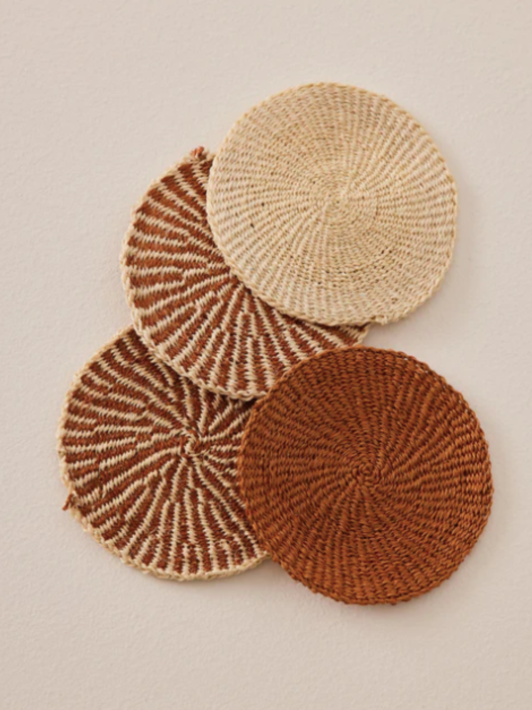 Sisal Coasters, Set of 4 by Siafu Home