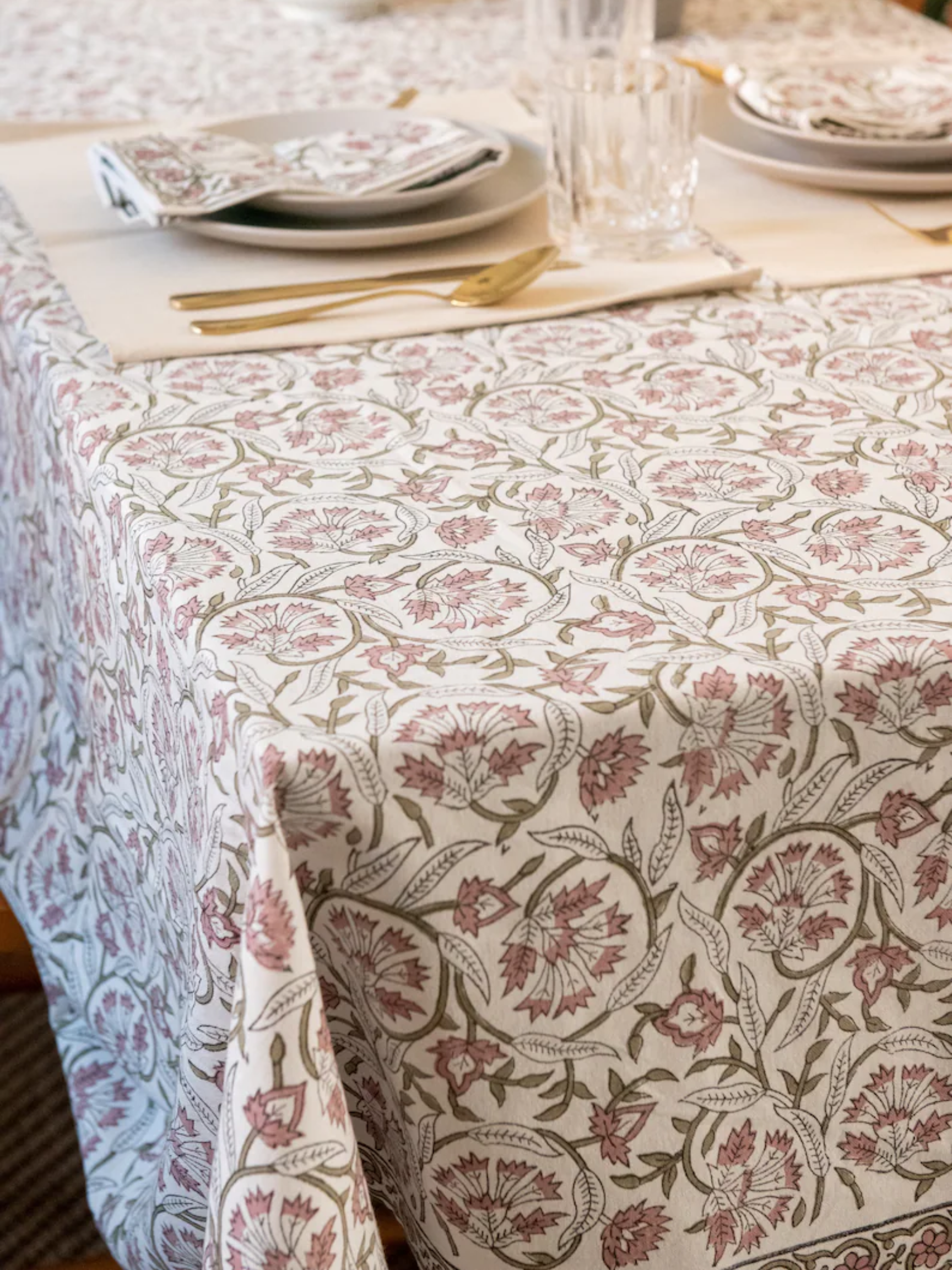 Indian Block Print Tablecloth