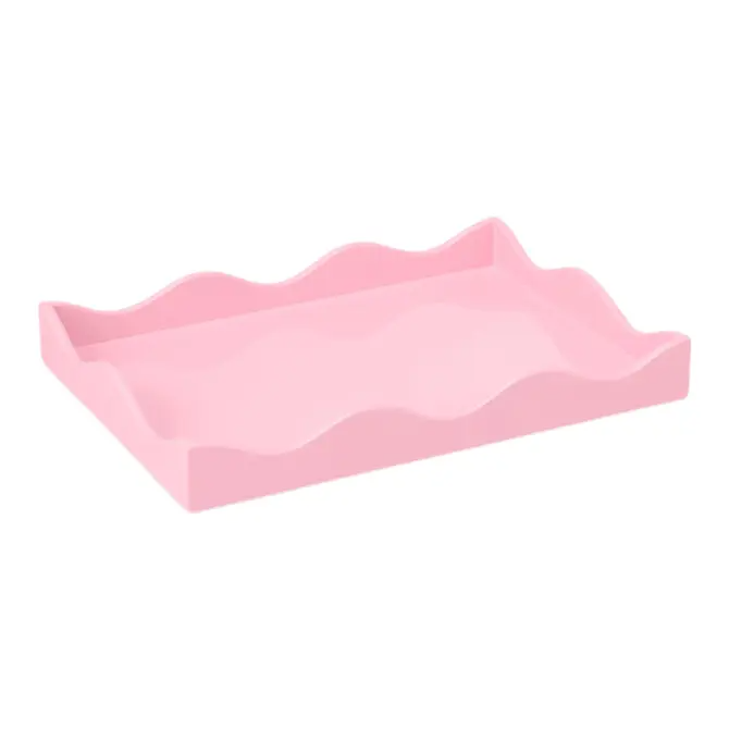 Rita Konig for The Lacquer Company Small Belles Rives Tray in Sugar Pink