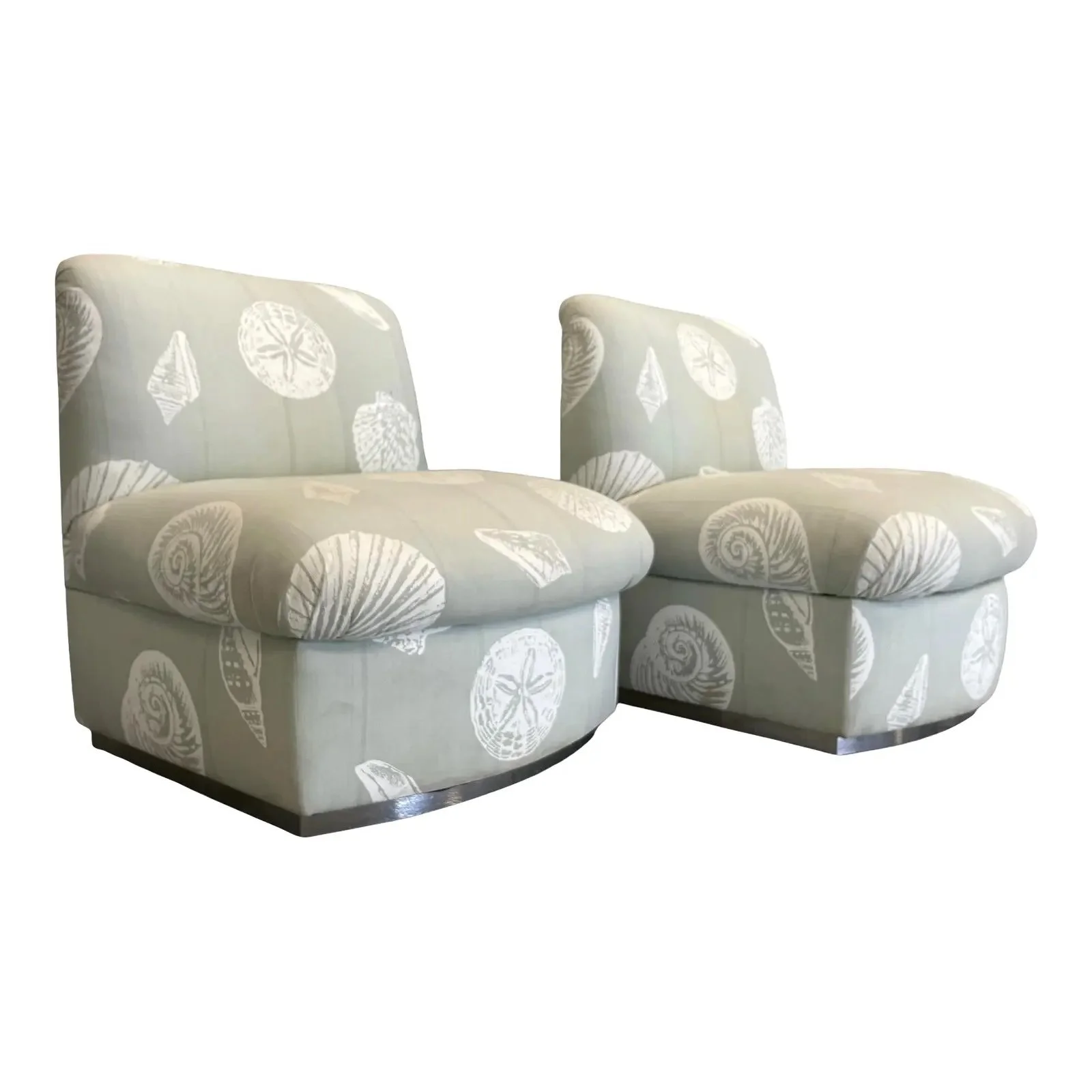 Vintage Steve Chase Slipper Chairs With Chrome Base ($1600 at Chairish)