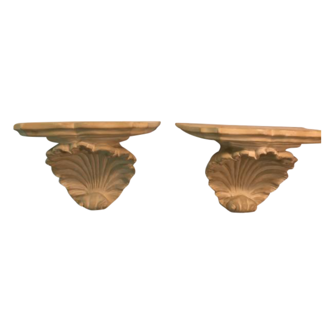 Vintage Terracotta Shell Brackets ($325 at Chairish)