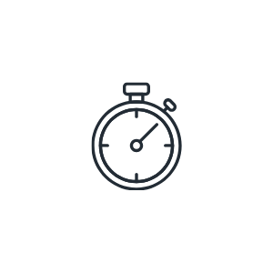 Simplified illustration of a stopwatch.