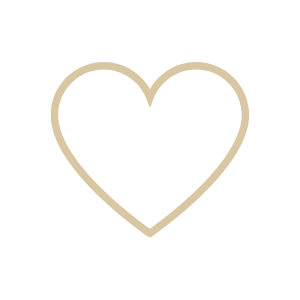 A beige outline of a heart on a black background.