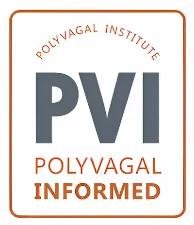 Sign for Polyvagal Institute with the words PVI and Polyvagal Informed.