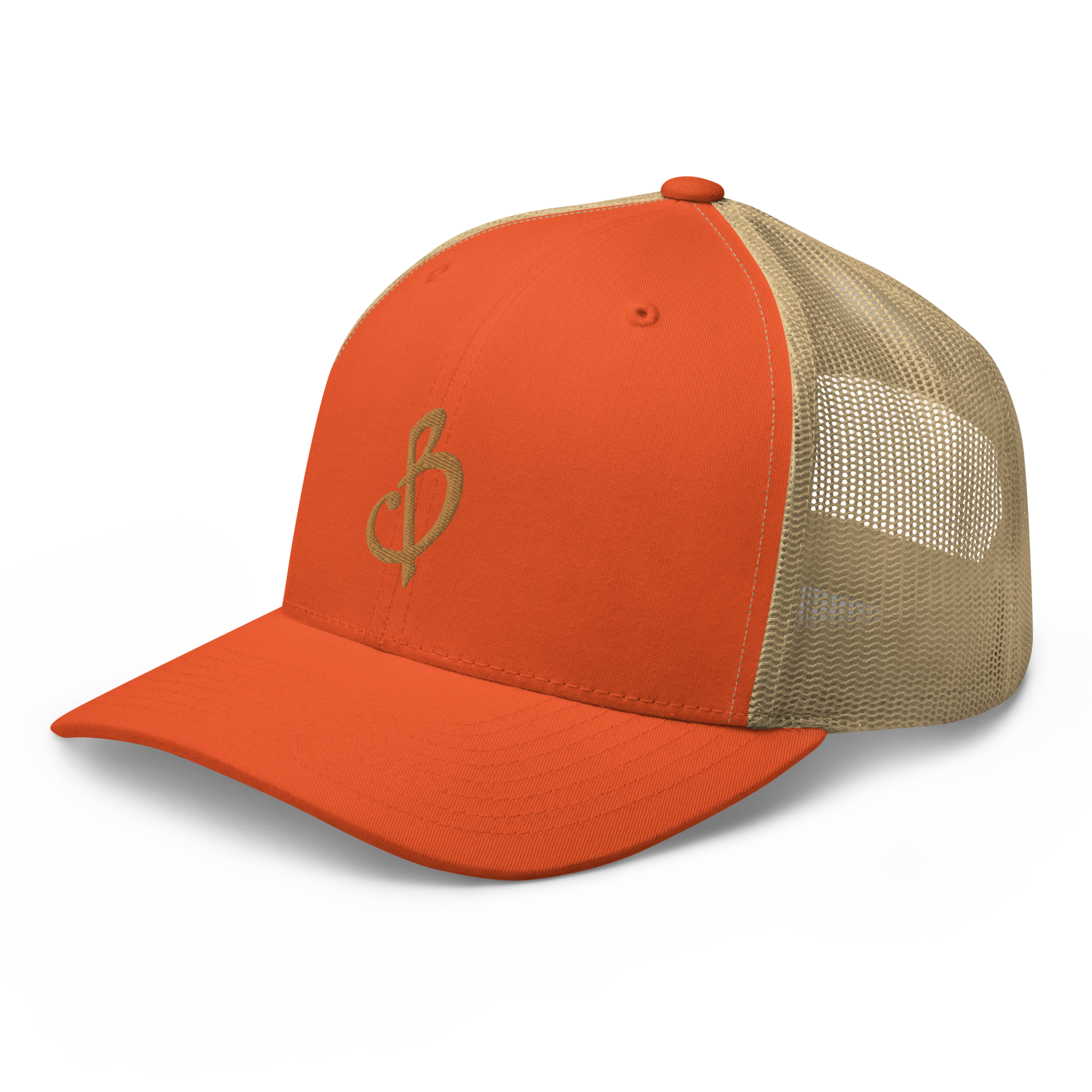 retro-trucker-hat-rustic-orange-khaki-left-front-64e3c17b1de30.png