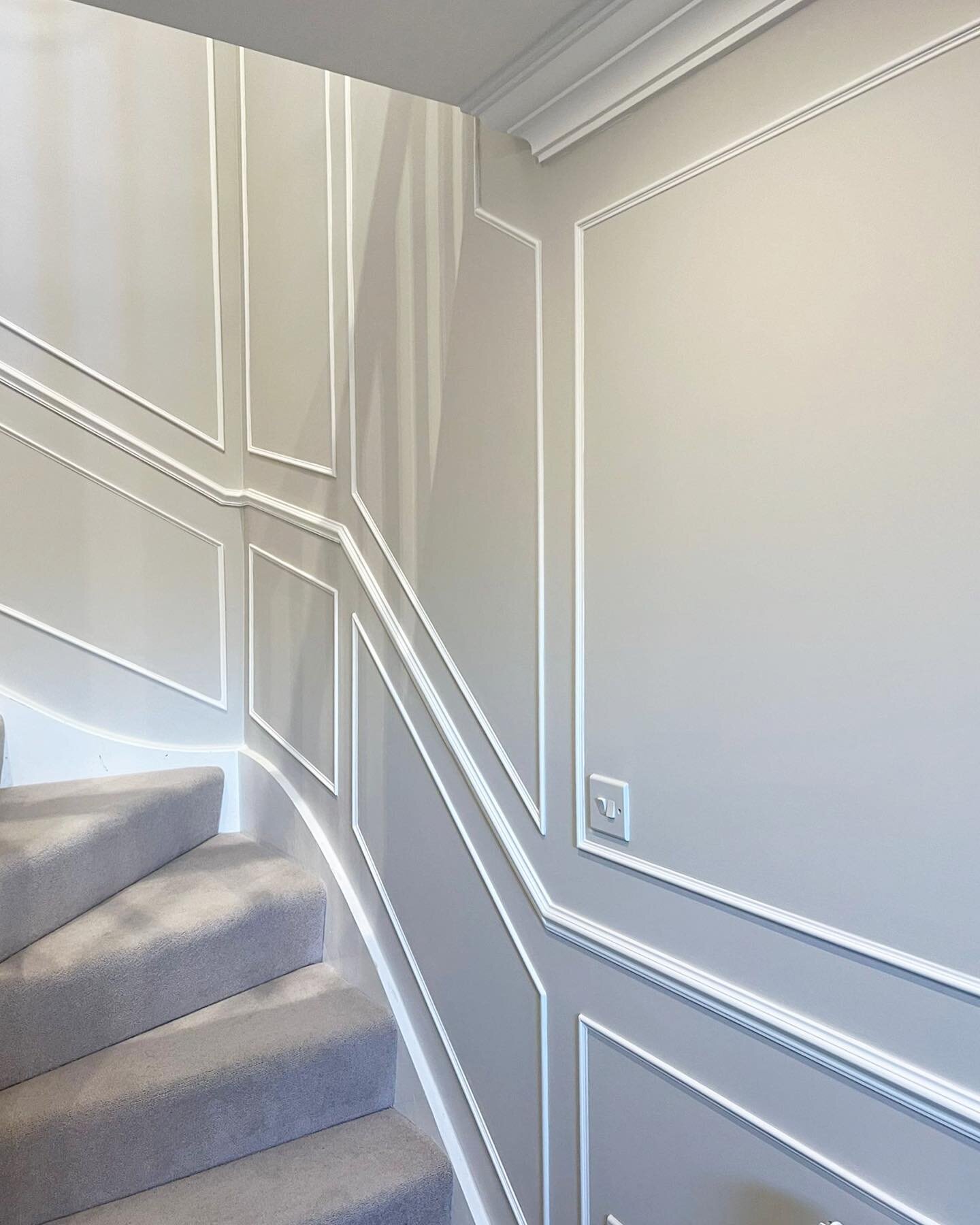 Decorative paneling evokes style and ambience to any interior&hellip; from the grandest of Victorian and Edwardian properties, to modern new builds. Swipe to see one of our latest jobs, with custom panelling made to measure on-site, and then finished