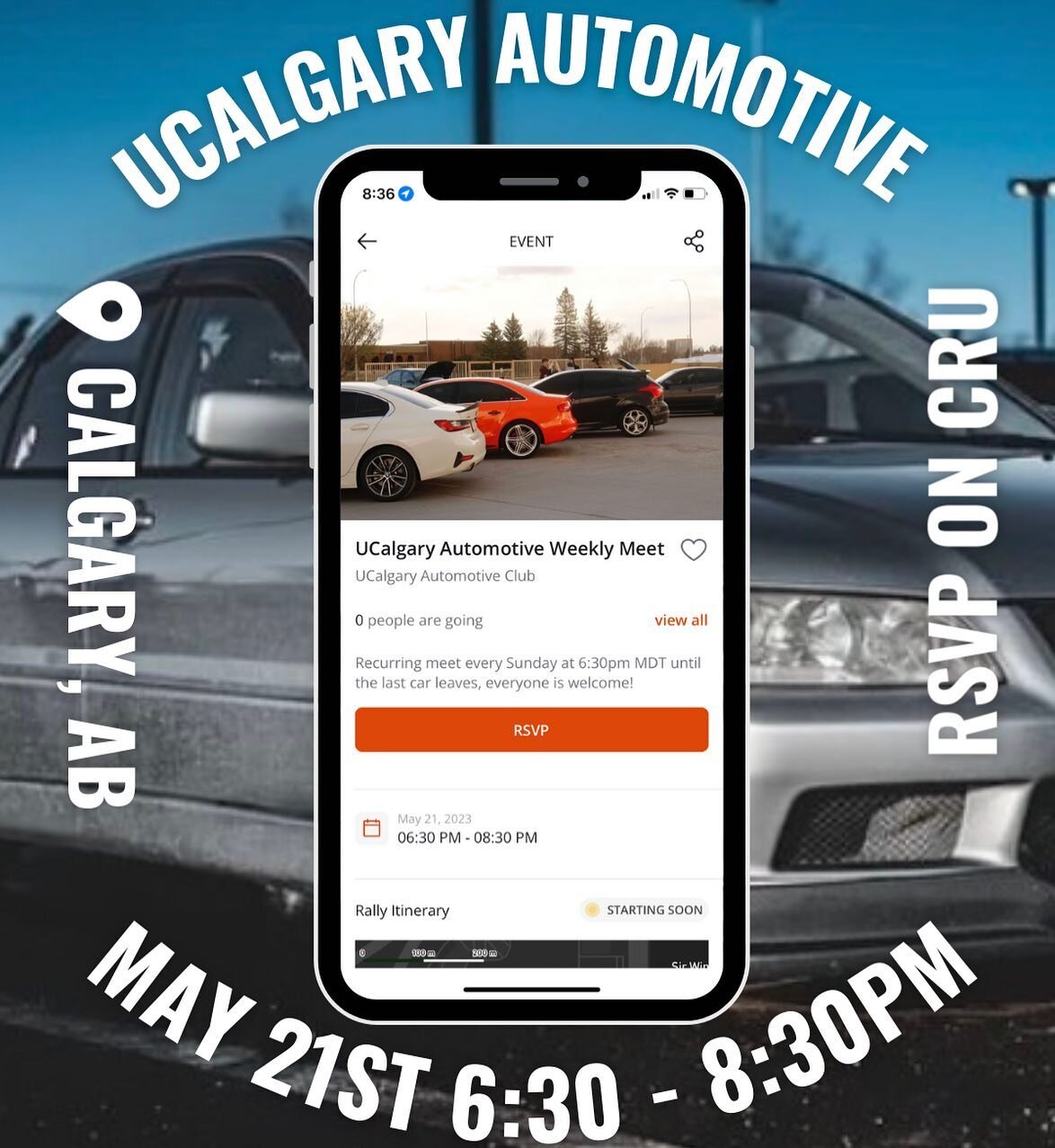 @ucalgaryauto meet happening this Saturday, May 21st! 

RSVP &amp; find all the details on CRU App! 

#CRUapp #CRUcars #CRUfam #CRUcommunity #CRU #carmeet #calgary #alberta #carshow #cars #carsofinstagram