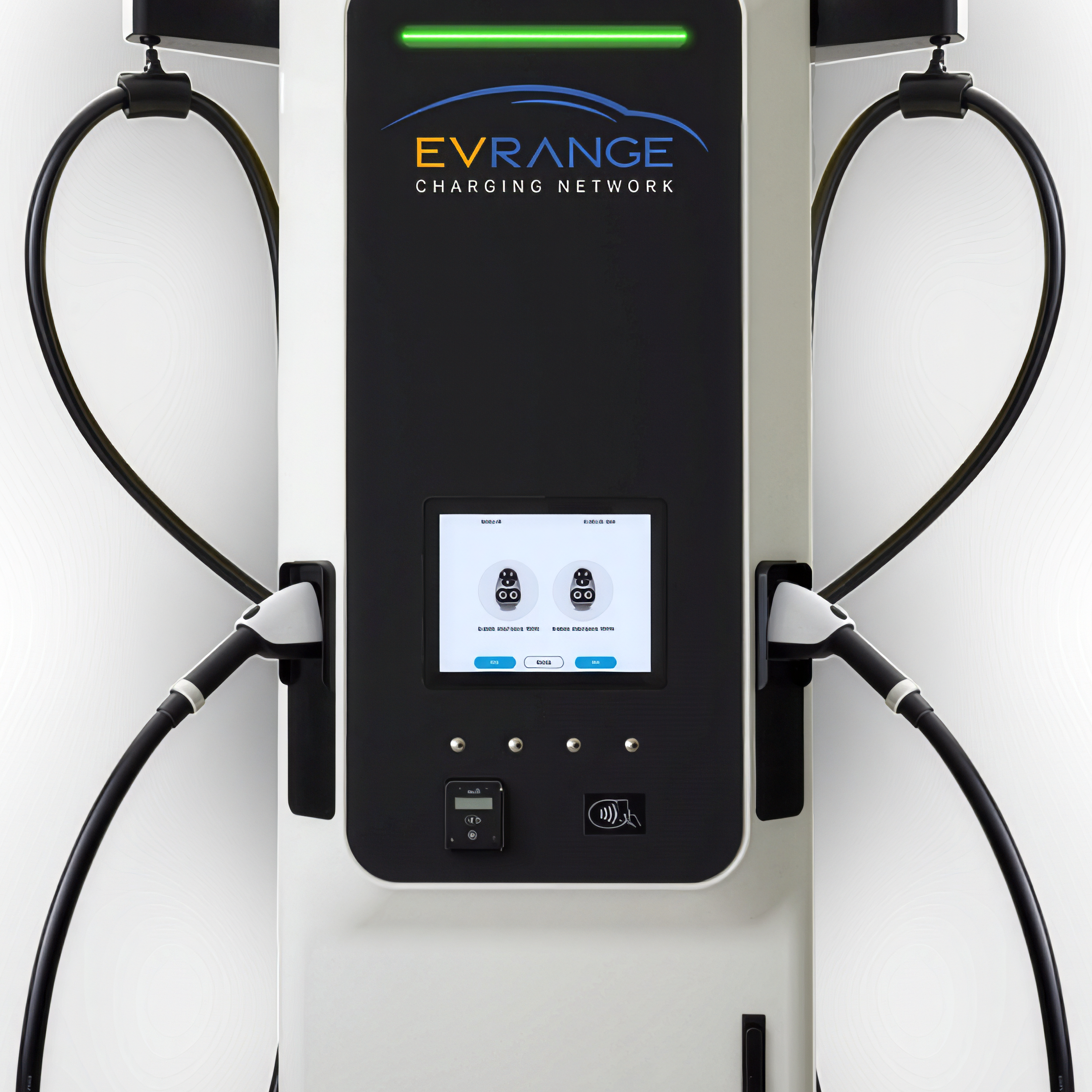 EV Range 180kW all-in-one EV charging station.