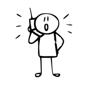 stickman on the phone