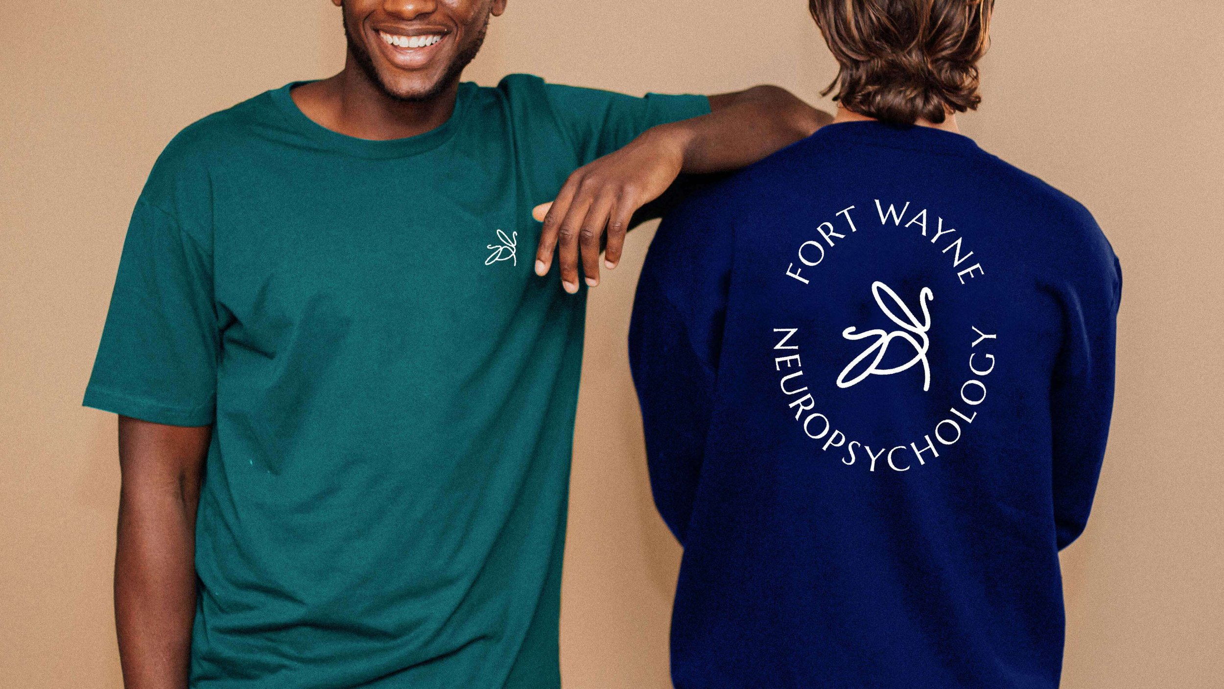 Fort Wayne Neuropsychology logo on tshirt and sweatshirt
