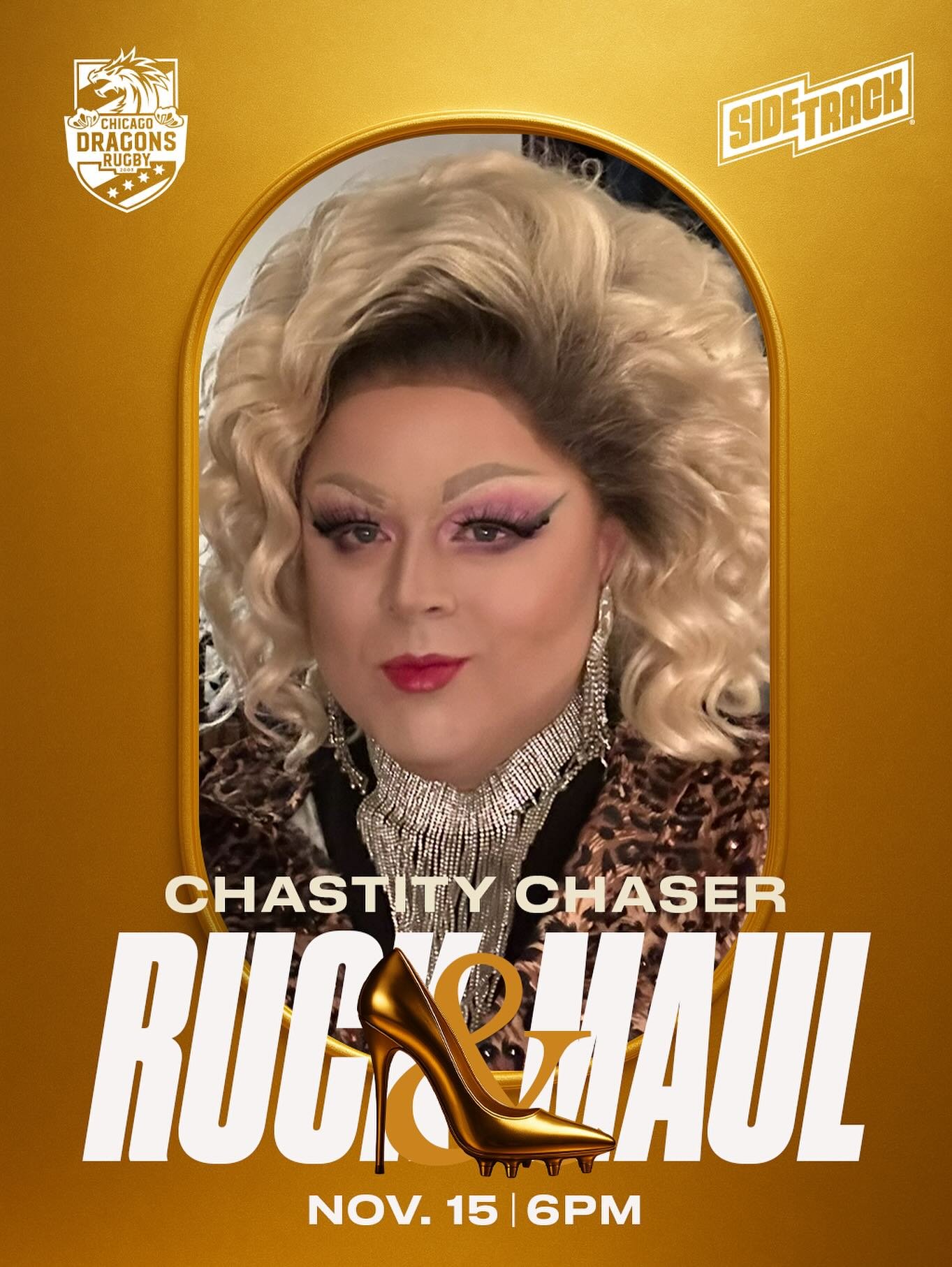 Back for another spin around the stage (and the bar), the Chicago Dragons are proud to welcome @ChastityChaser as the official hostess of this year&rsquo;s Fall Ball editionof Ruck n Maul!

Hailing from Muscle Shoals, Alabama, where the humidity is h